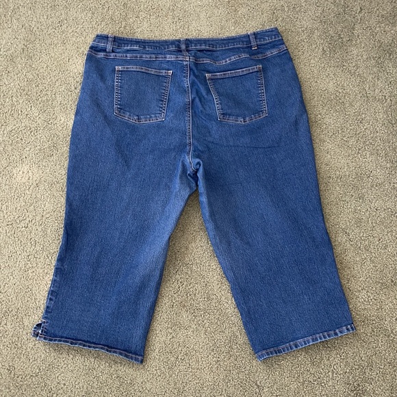 Woman Within Capri Denim Jeans - Picture 2 of 3